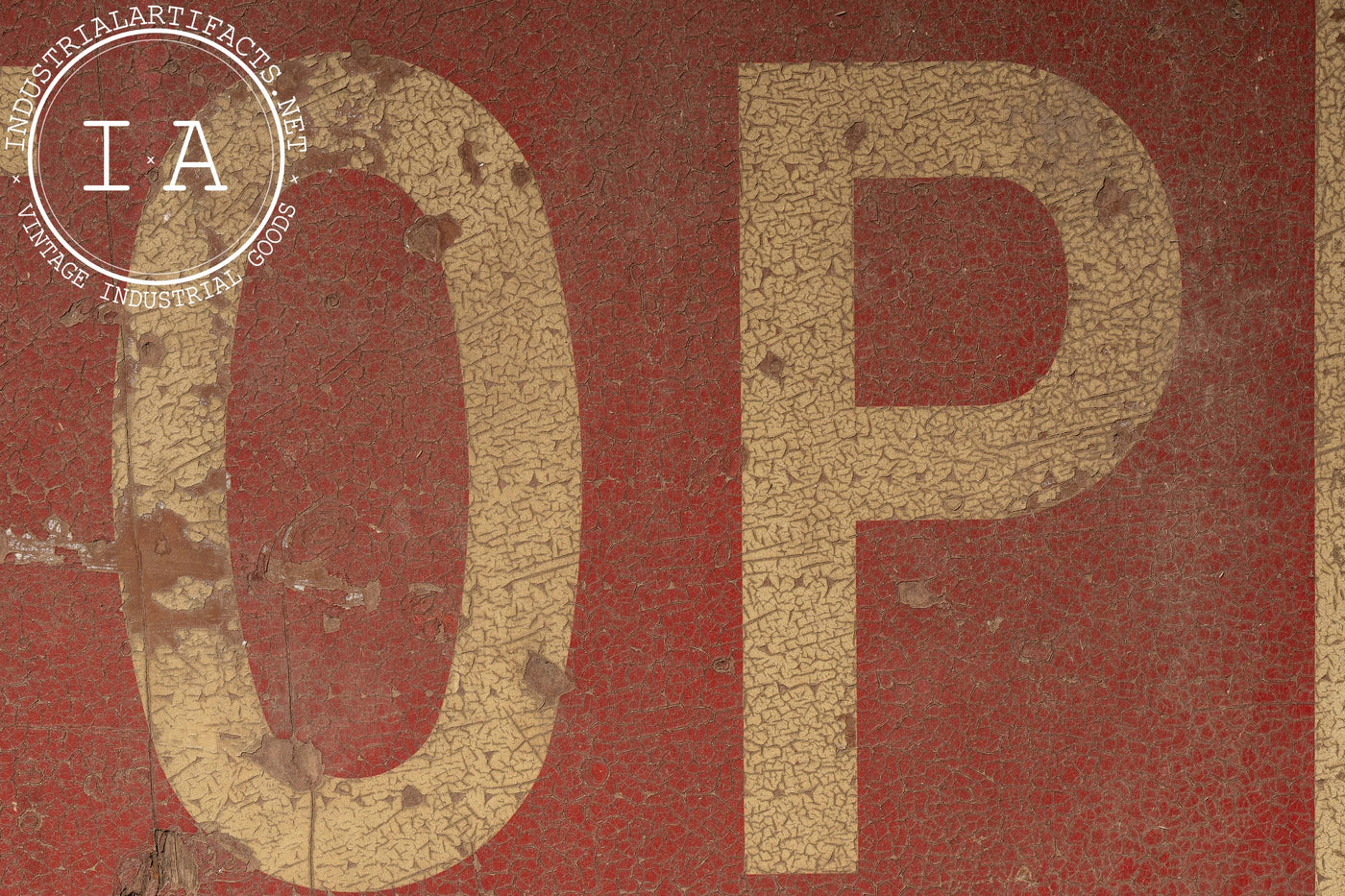 Vintage Reflective Wooden Stop Sign