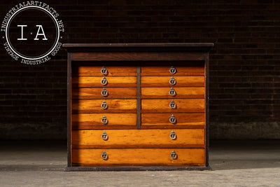 Early 20th Century 16-Drawer Oak Dental Cabinet