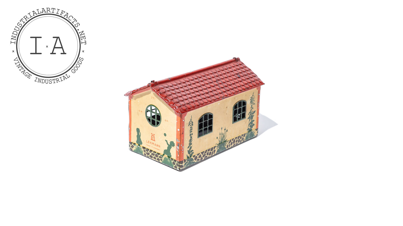 1920s German Tin Car And Garage Set by Lehmann
