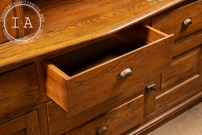 Antique Farmhouse Oak Hutch