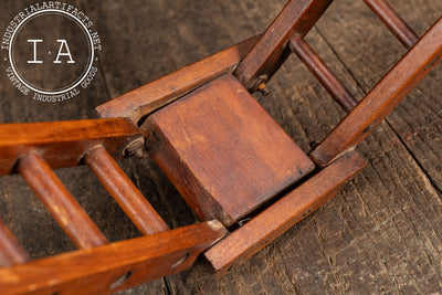 Early Salesman Sample Wooden Folding Ladder