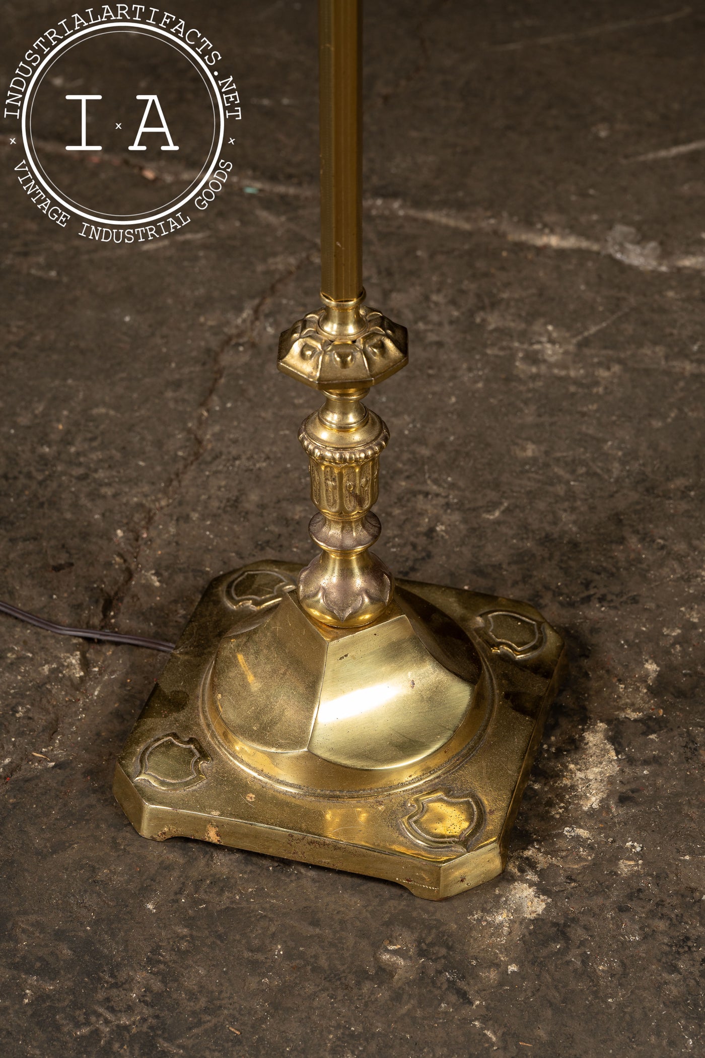 Antique Brass Bridge Arm Floor Lamp