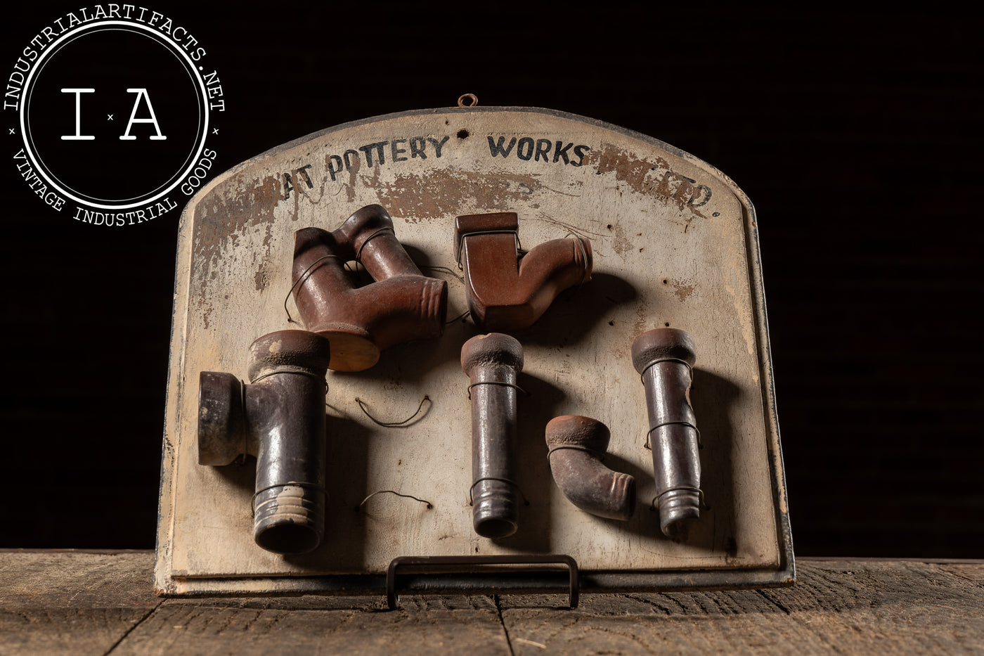 19th Century English Antique Ceramic Pipe Fitting Salesman Sample Display