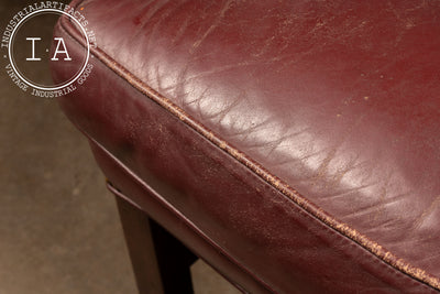 Tufted Red Leather Wingback Chair