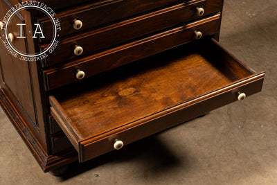 Vintage Wooden Side Table Cabinet