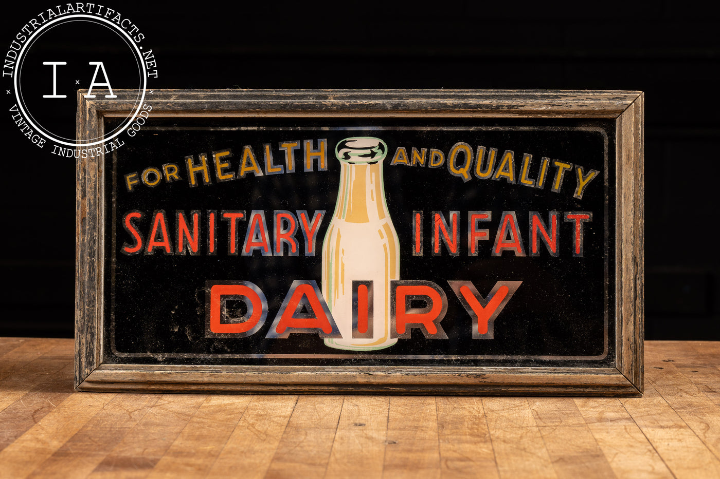 Vintage Lighted ROG Sanitary Infant Dairy Sign