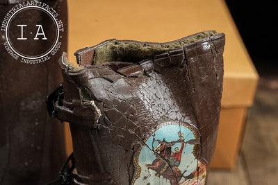Vintage Gene Autry Rubber Boots with Box
