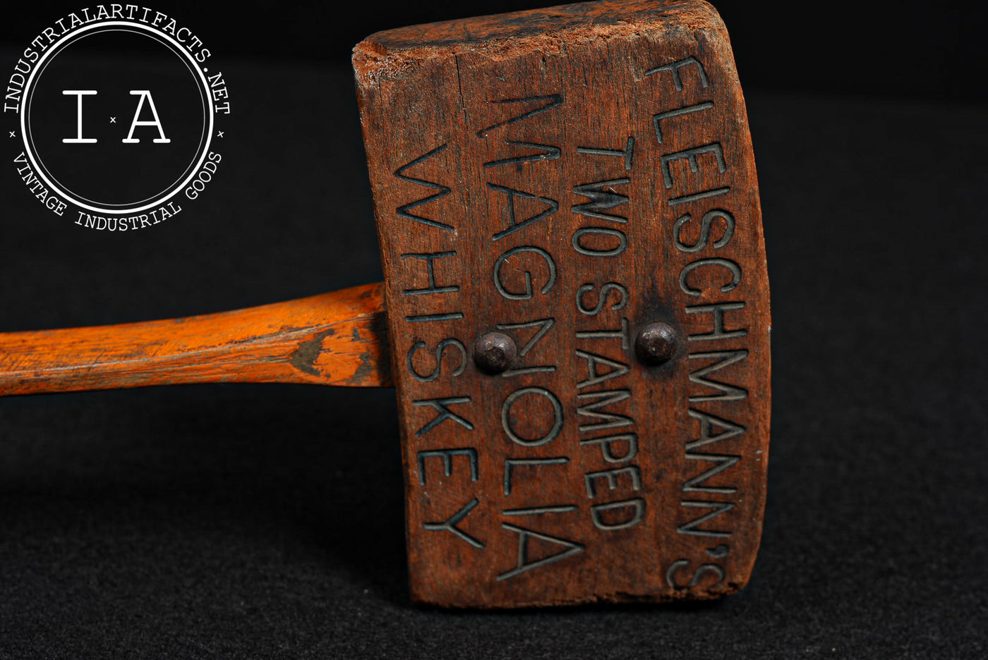 Antique Fleischmann’s Magnolia Whiskey Advertising Bung Hole Hammer