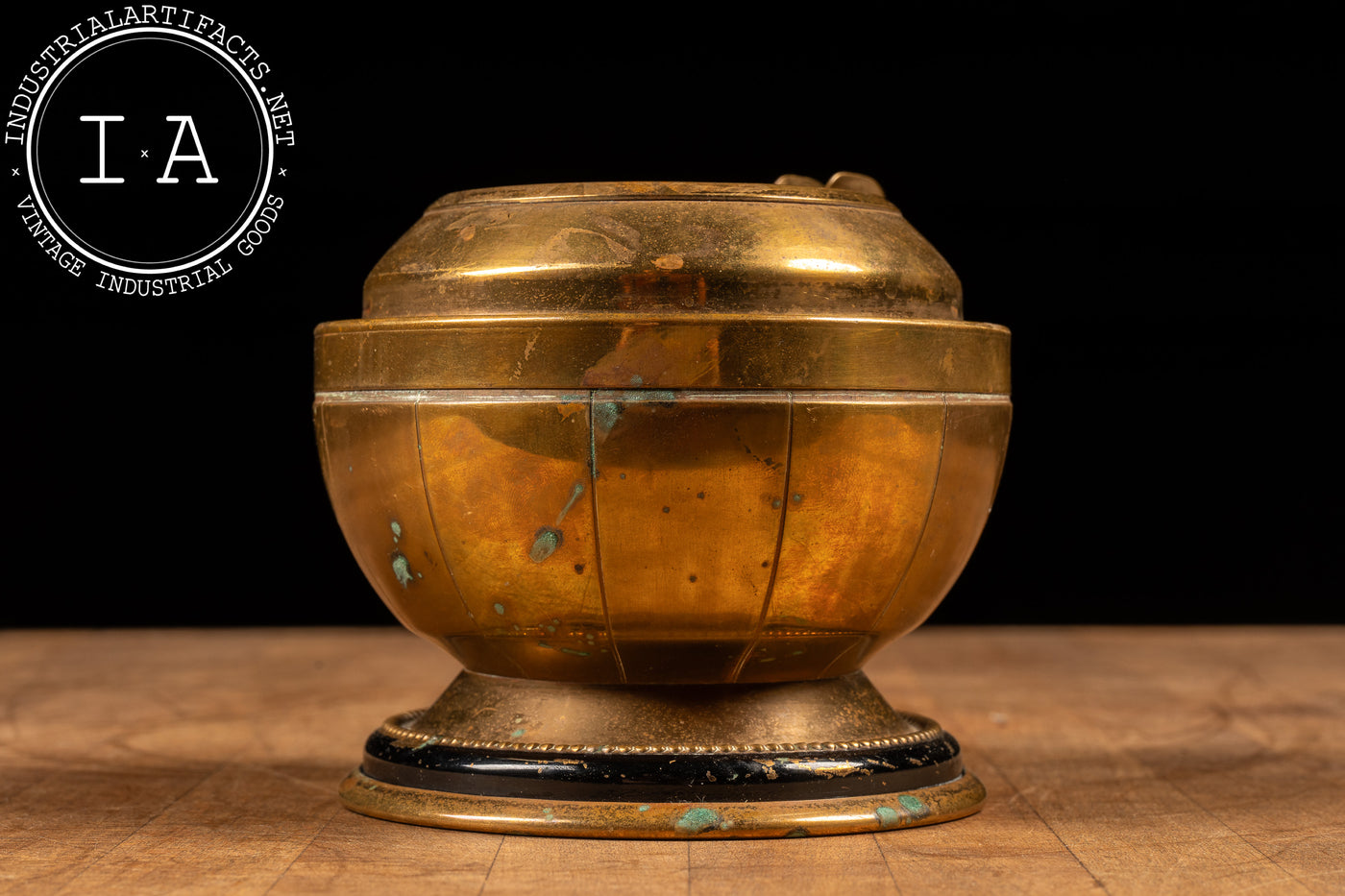 Vintage Brass Half-Globe Ashtray