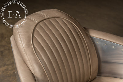 Vintage Pair of Aviator Chairs with Ottoman in Gray by RH