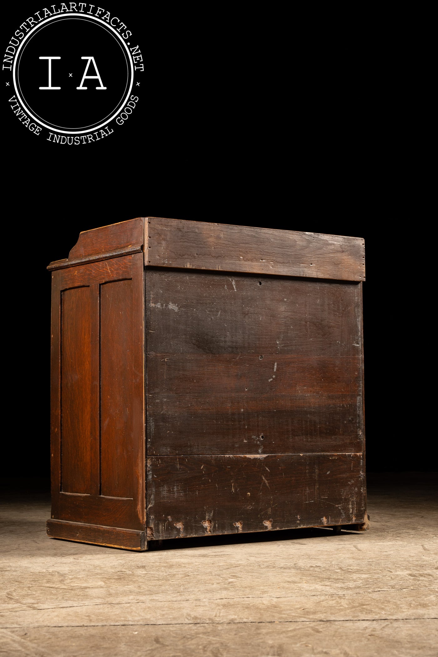 Early 20th Century Oak Rolling Dental Cabinet