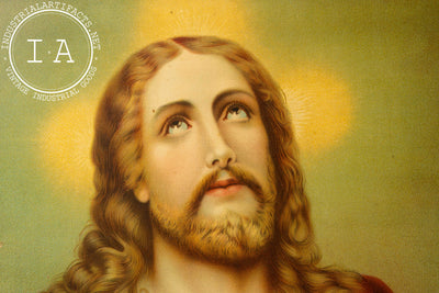 Sacred Heart | Framed Tin Litho Christ Print