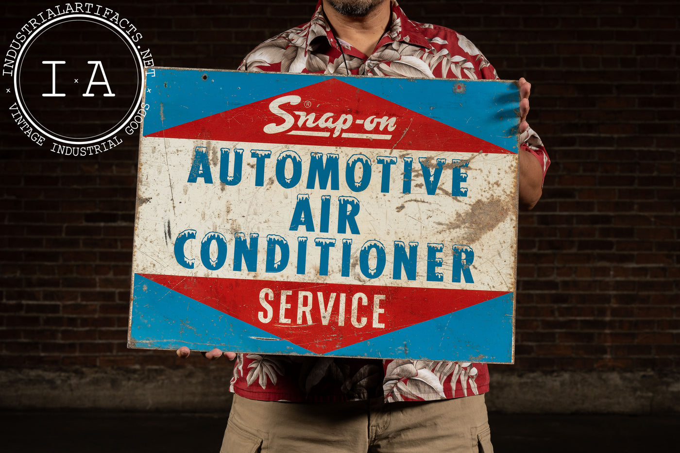 Vintage Snap-on Automotive Air Conditioner Service Sign