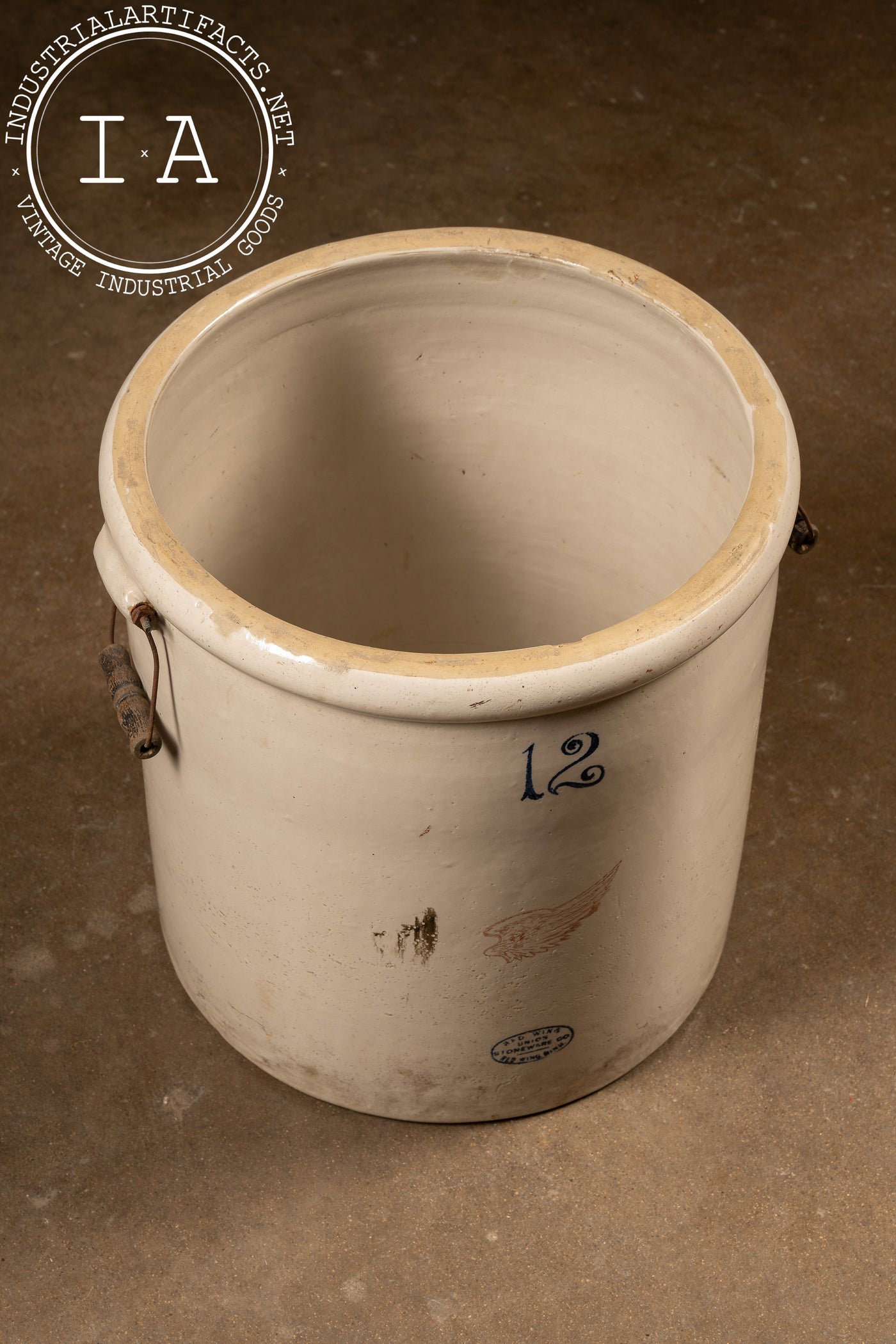 Early 20th Century 12-Gallon Red Wing Crock