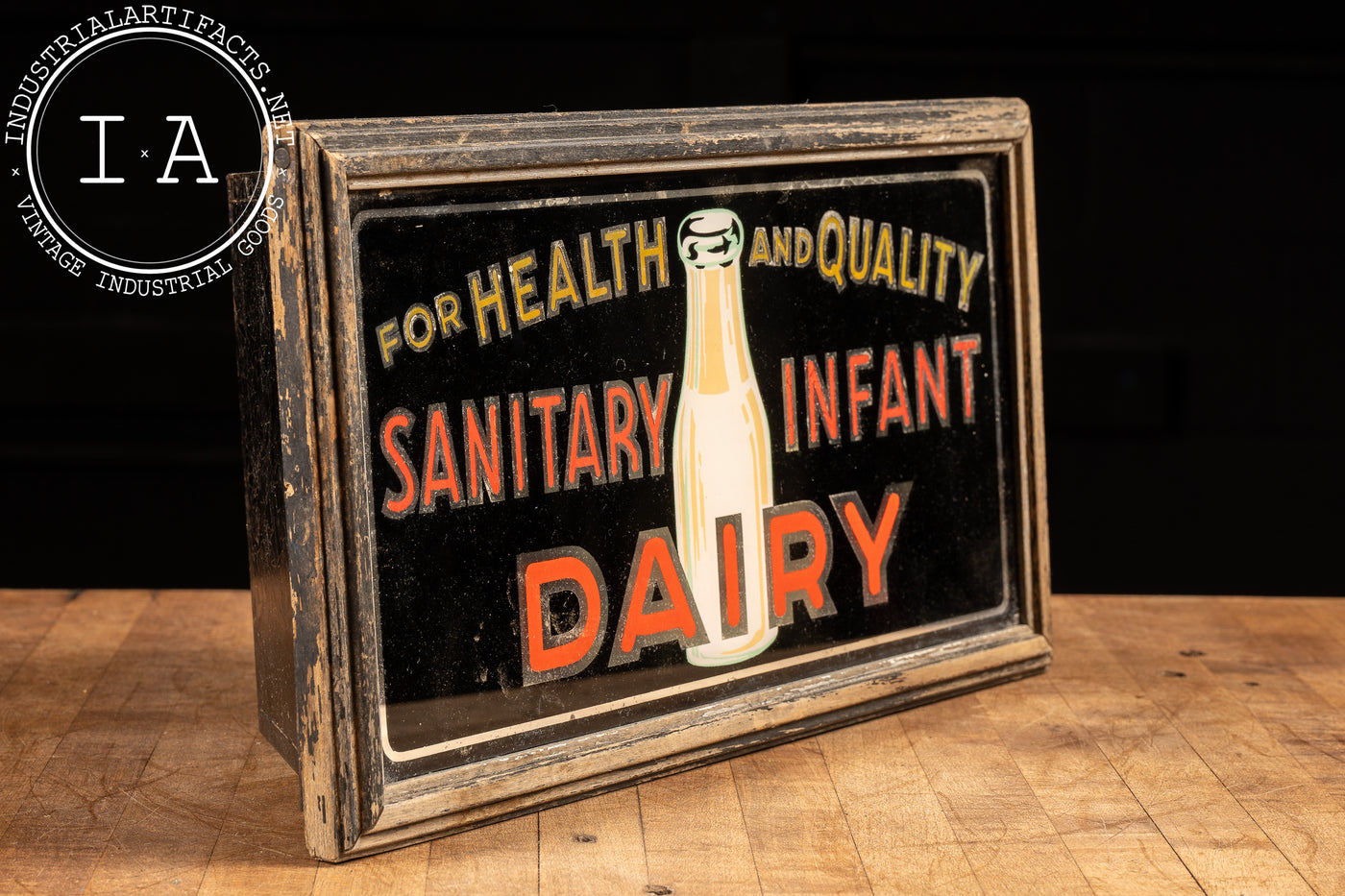 Vintage Lighted ROG Sanitary Infant Dairy Sign