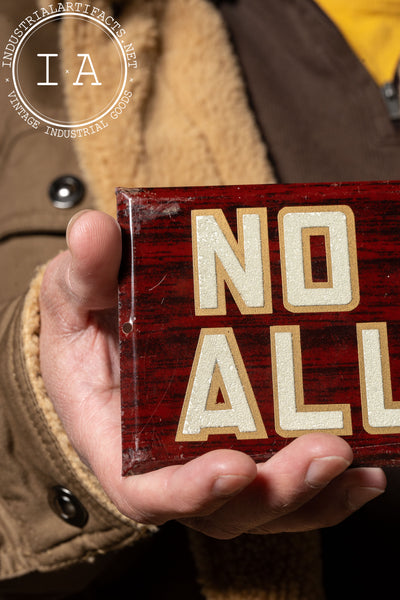Vintage "No Dogs Allowed" Reflective Tin Sign