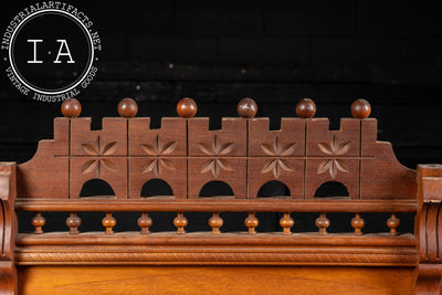 Early 20th Century Eastlake Oak Organ Topper