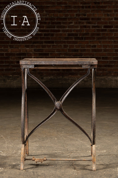 Antique Cast Iron Engraving Machine Stand