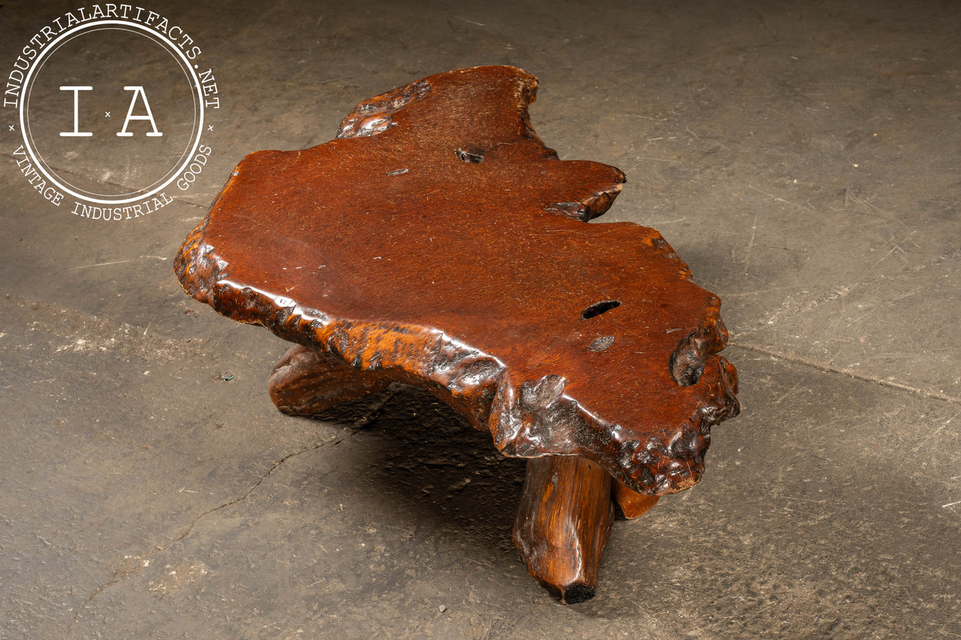 Vintage Redwood Burl Coffee Table