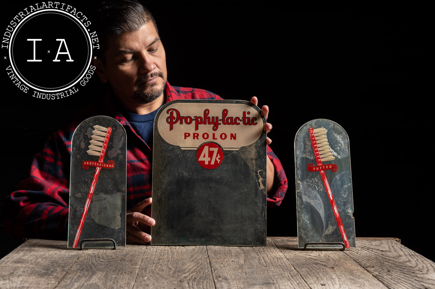 Vintage Pro-Phy-Lac-Tic Sign Set