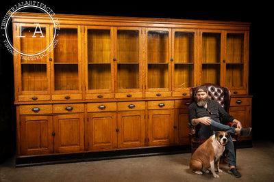 Massive Early 20th Century Apothecary Display Cabinet