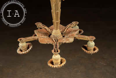 Antique Art Deco Five Bulb Hanging Fixture