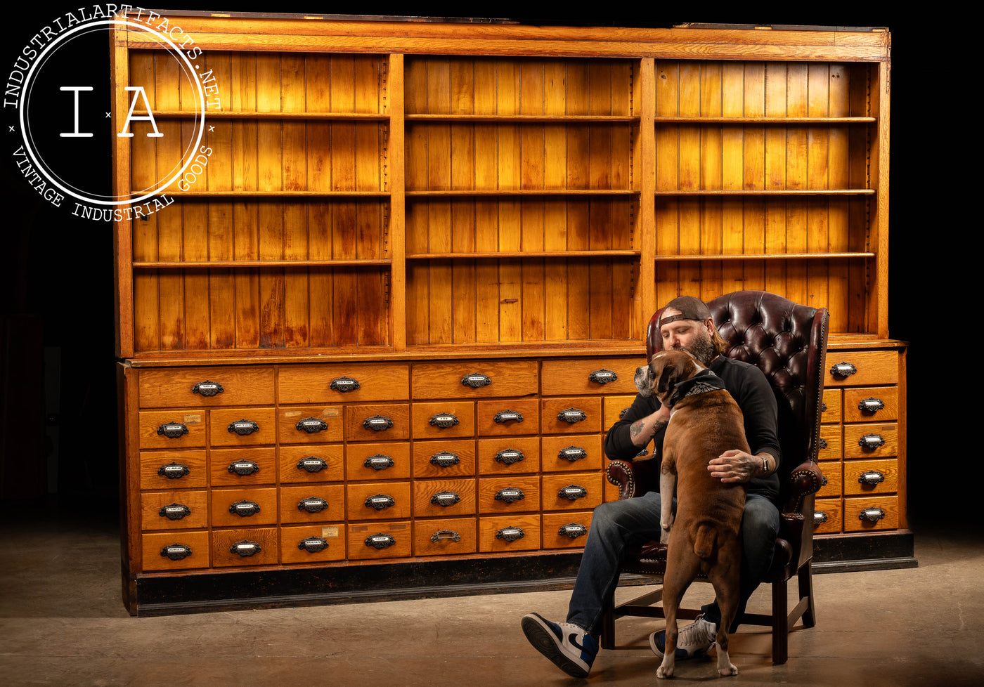 Massive Early 20th Century Apothecary Cabinet