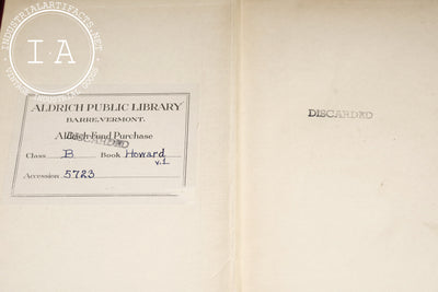 Autobiography of Oliver Otis Howard, Two-Volume Set with Signed Note