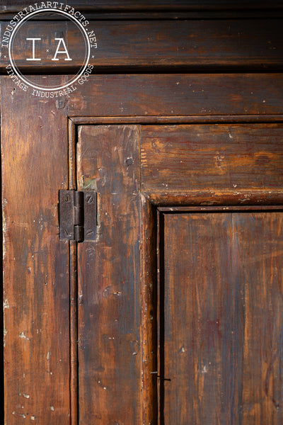Mid-19th Century Painted Pine Cupboard