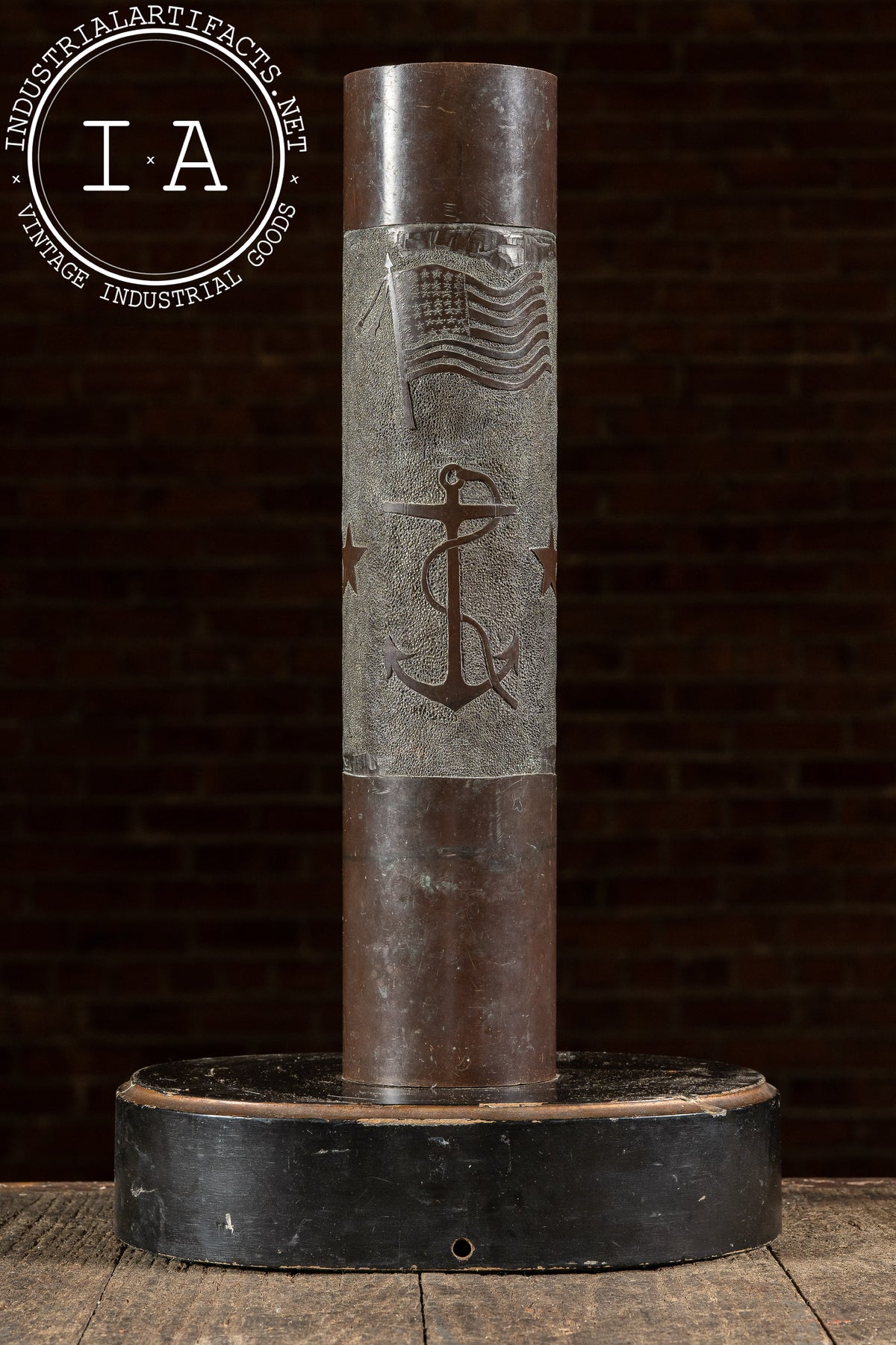 WWI-Era Engraved Trench Art Shell Casing Vase on Base – Industrial ...