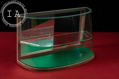 Mid-Century Curved Glass Countertop Display Case