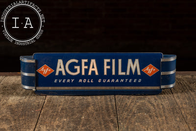 Vintage Agfa Film Lighted Glass Advertising Sign