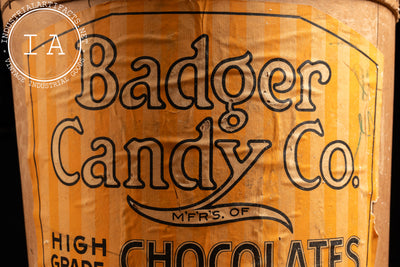 Antique Badger Chocolates Bucket