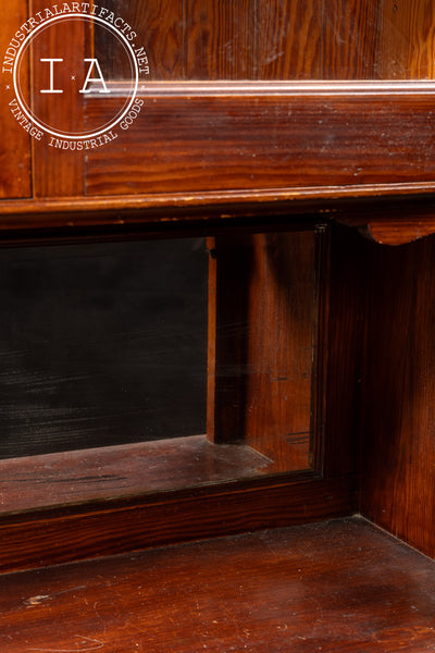 Antique Oak Farmhouse Hutch
