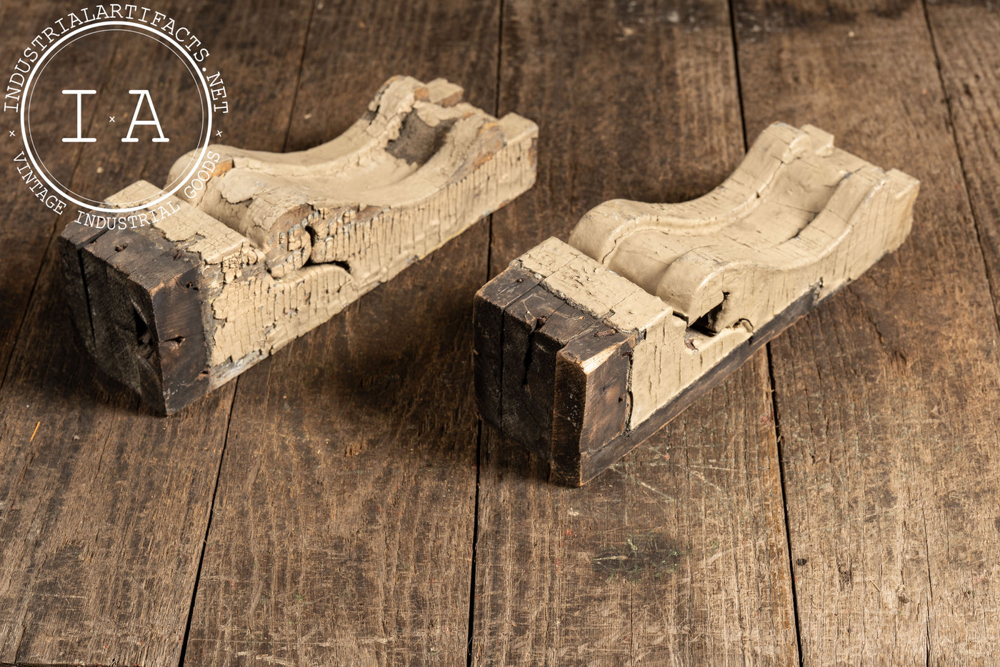 Pair of Antique Wooden Architectural Corbels