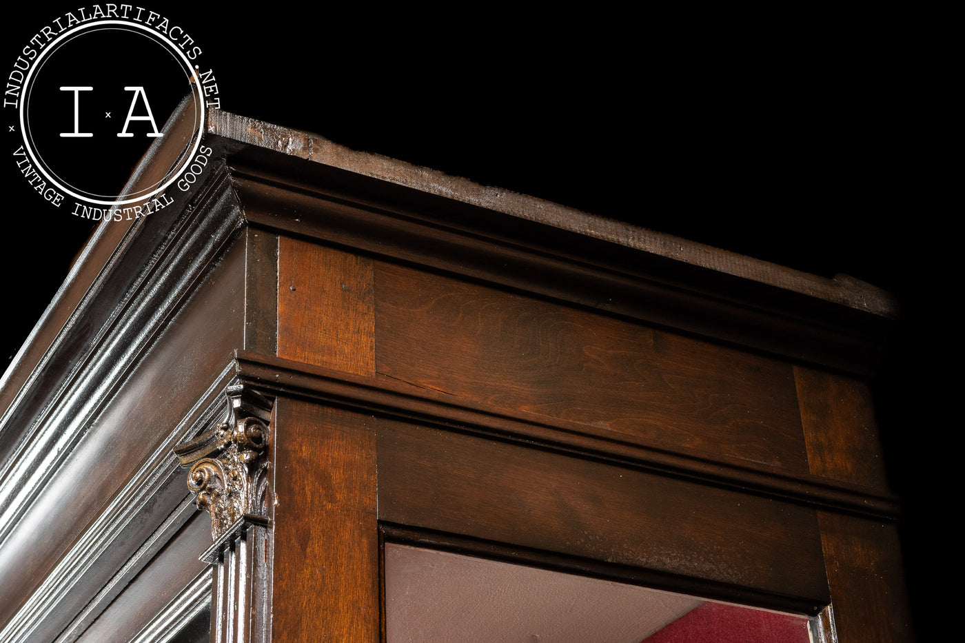 Massive Early 20th Century Sliding Glass Door Display Case