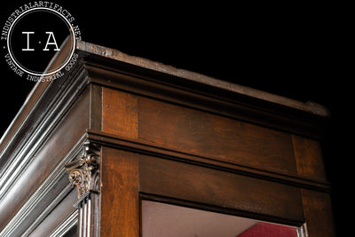 Massive Early 20th Century Sliding Glass Door Display Case