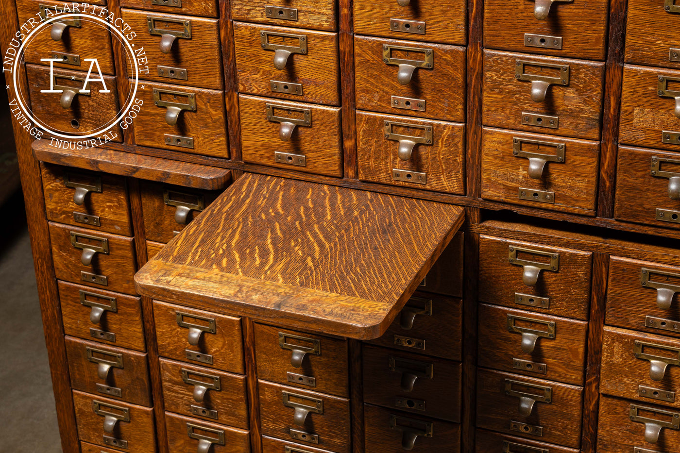 Massive Early 20th Century 187-Drawer Maple Card Catalog