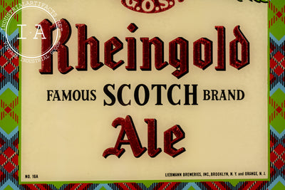 Vintage Glass Rheingold ROG Advertising Sign