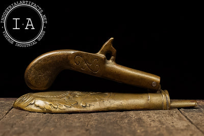 Antique Brass Pistol Door Knocker