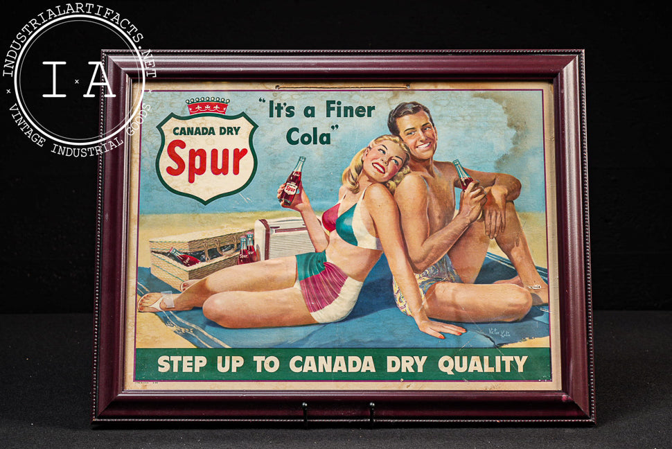Framed 1965 Canada Dry Spur Cola Advertising Print