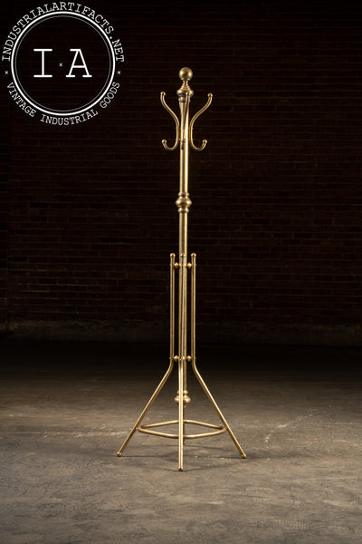 Antique Brass Barbershop Coat Tree