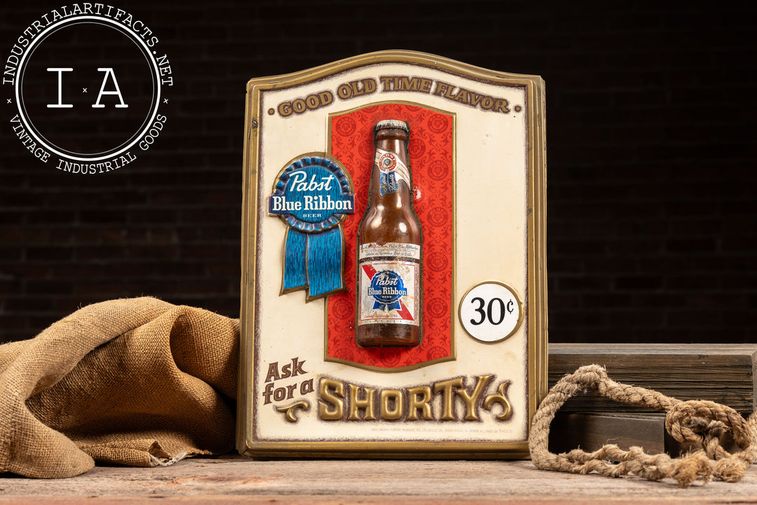 Vintage Plastic Pabst Blue Ribbon Shorty 3D Sign – Industrial
