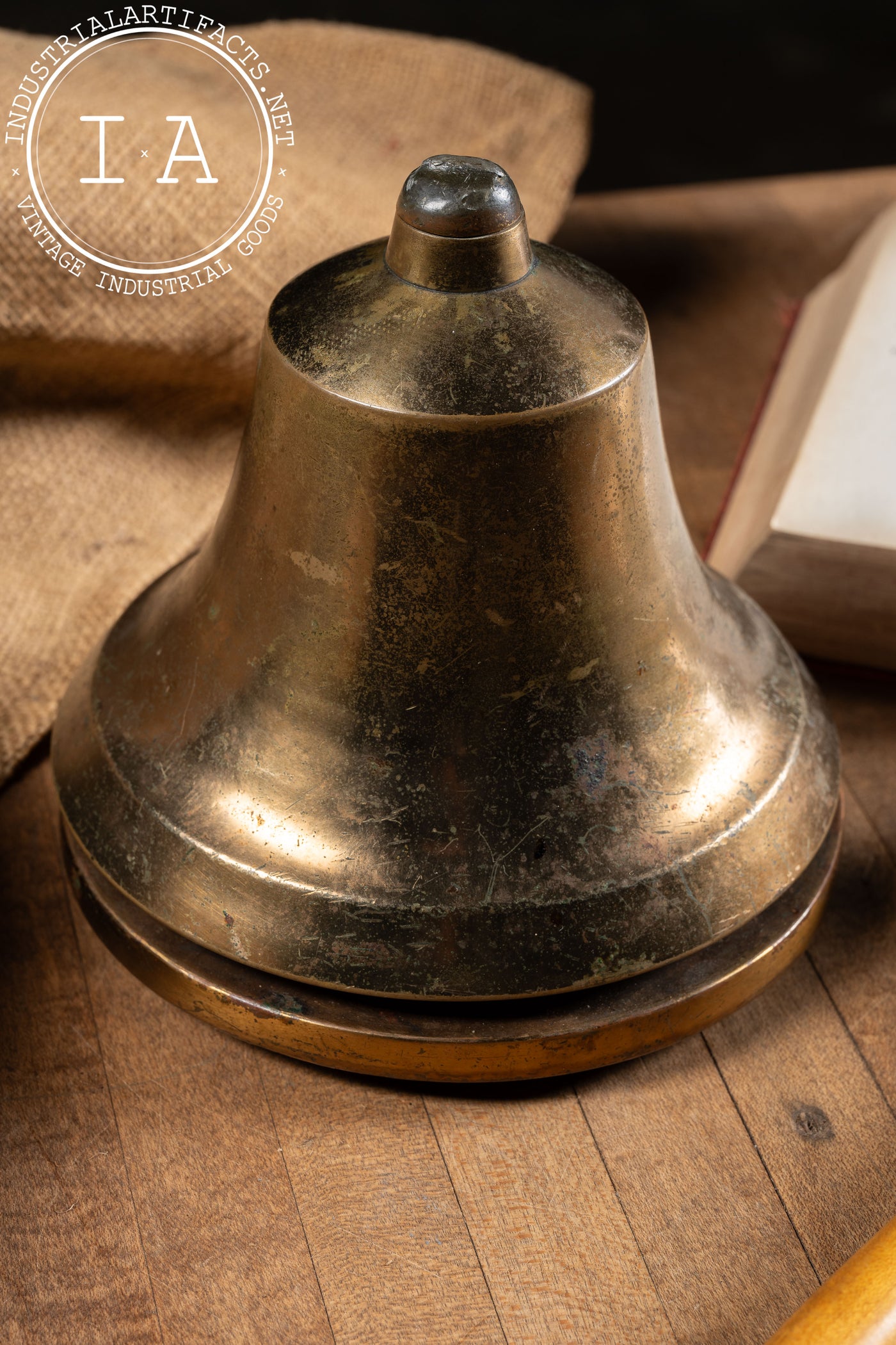 Vintage Brass Bell and Gavel Set