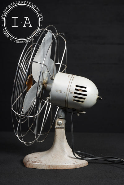 Vintage Model 62 Oscillating Desk Fan by Manning Bowman
