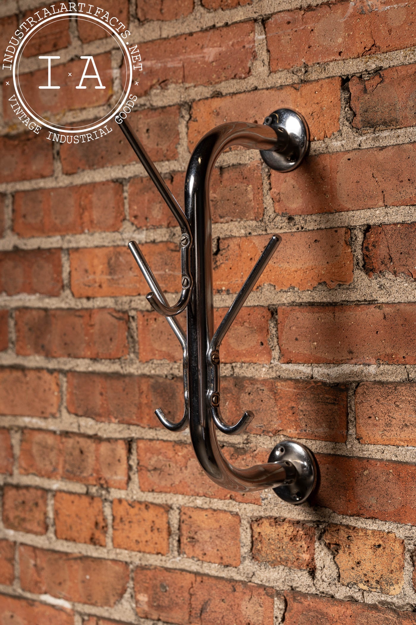 Vintage Chrometube Wall Mount Coat Rack