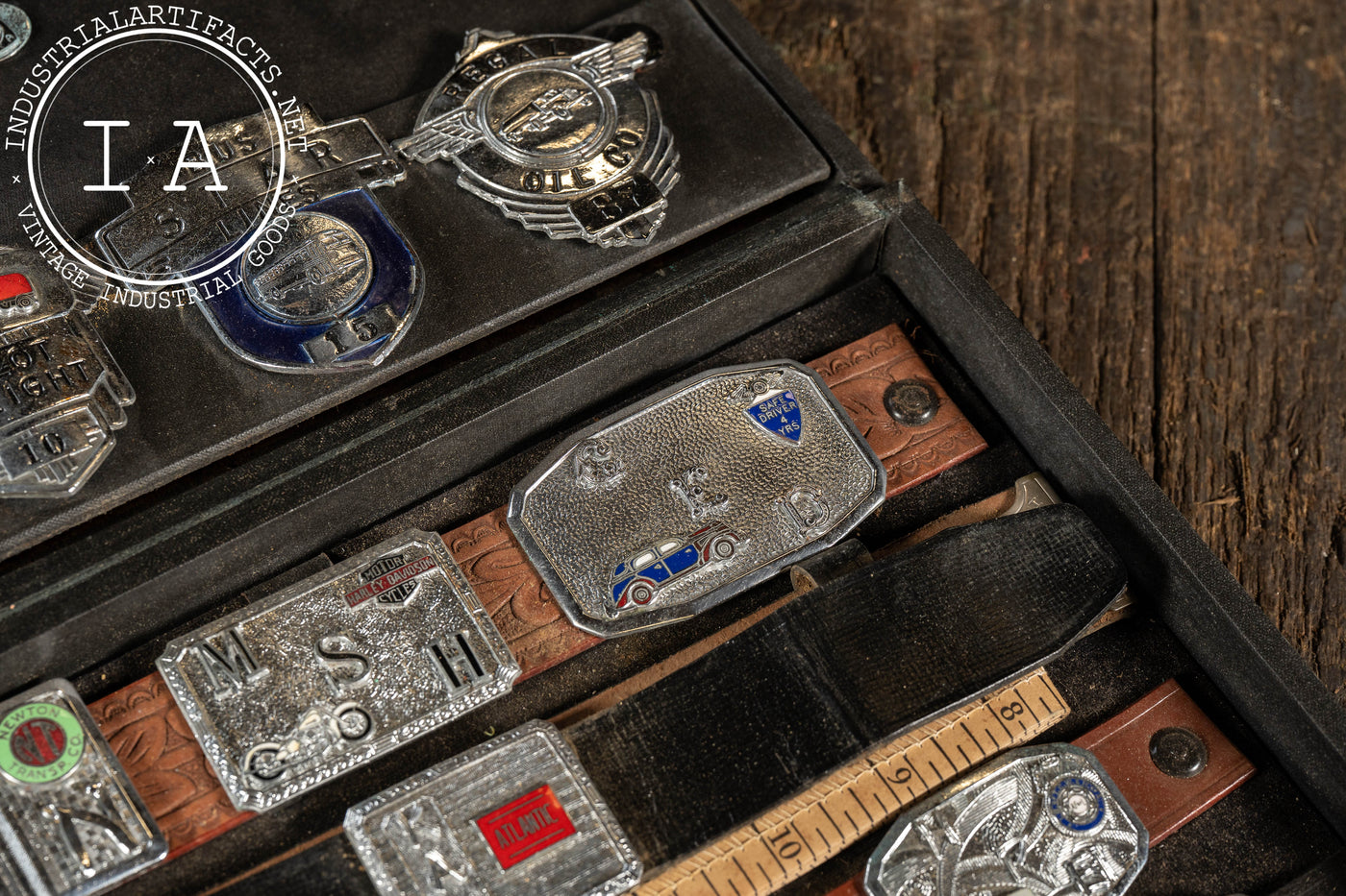 Vintage Salesman Sample Badge Display Case