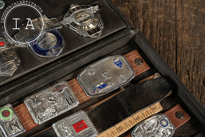 Vintage Salesman Sample Badge Display Case