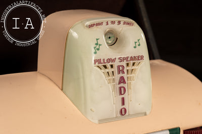 c. 1950 Salesman Sample Dahlberg Coin-Op Pillow Radio in Case