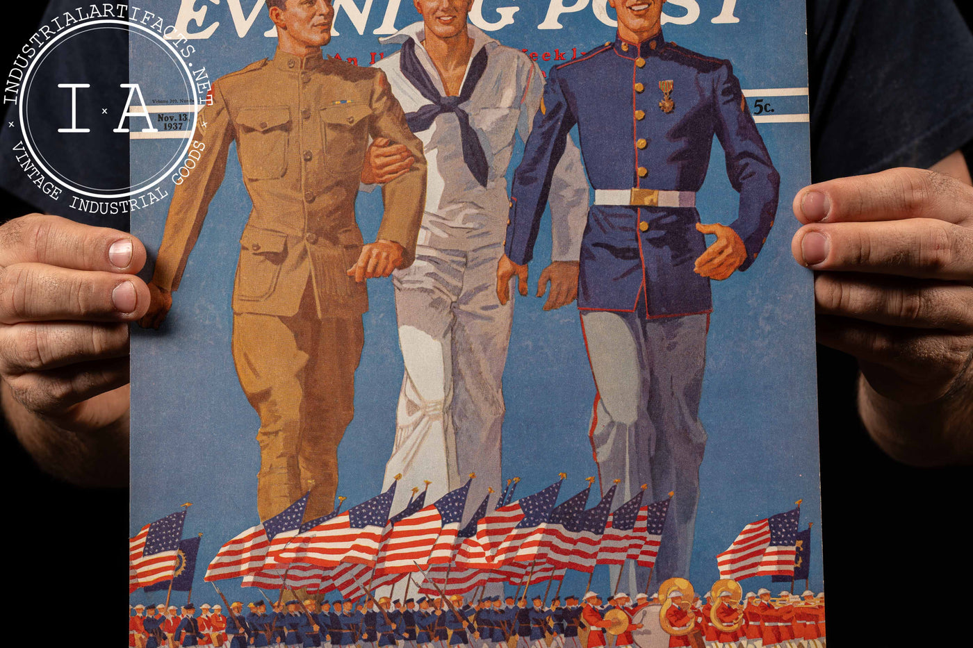 Saturday Evening Post Cardstock Cover Art - 11/13/37